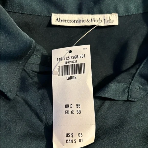 Abercrombie & Fitch Dark Teal Shirt - Picture 5 of 6